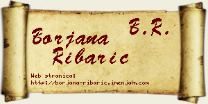Borjana Ribarić vizit kartica